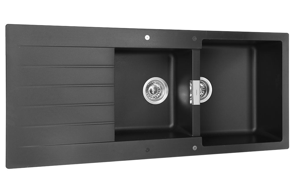 Chậu đá Hafele 1160mm HS19-GED2S80 màu đen 570.35.370