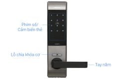 Khóa điện tử Häfele EL7500 912.05.717 - Màu xám/thân khóa lớn