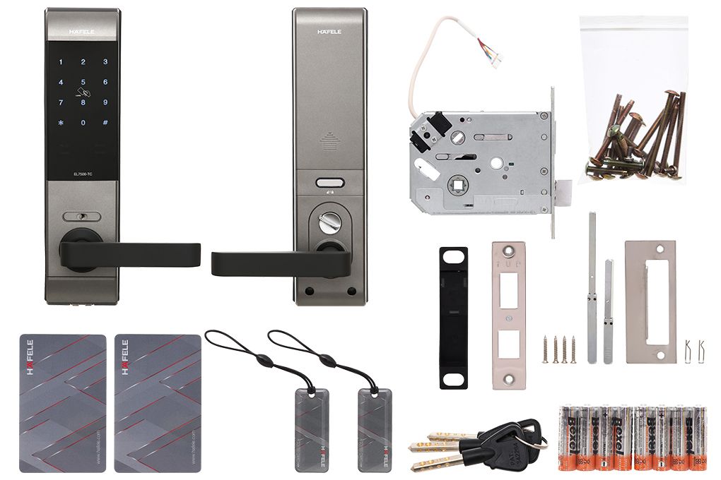 Khóa điện tử Häfele EL7500 912.05.716 - Màu xám/thân khóa nhỏ