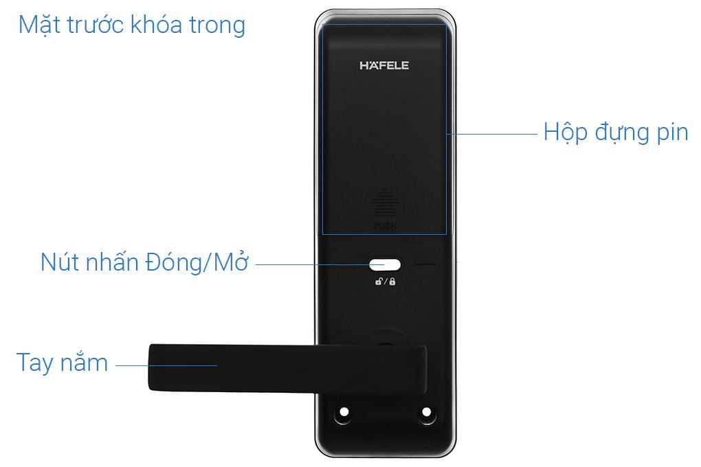 Khóa điện tử vân tay Hafele EL7700-TCS Thân khóa nhỏ 912.05.583
