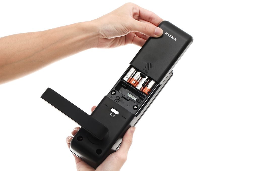 Khóa điện tử Hafele DL7900-TCB màu đen thân nhỏ 912.05.640