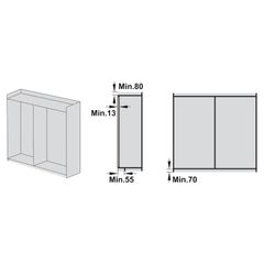 Phụ kiện Cửa lùa xếp tủ áo Hafele 401.30.009