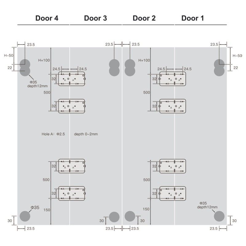 Phụ kiện Cửa lùa xếp tủ áo Hafele 401.30.009