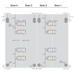 Phụ kiện Cửa lùa xếp tủ áo Hafele 401.30.009