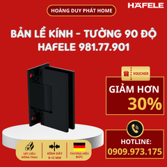 Bản lề Tường - Kính 90 độ màu đen Hafele 981.77.901