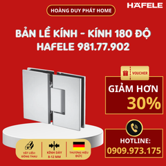 Bản lề Kính - Kính 180 độ màu Chrome bóng Hafele 981.77.902