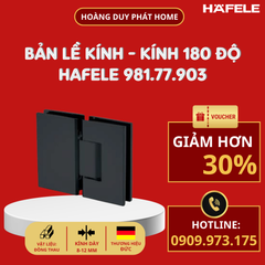Bản lề Kính - Kính 180 độ màu đen Hafele 981.77.903