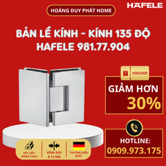 Bản lề Kính - Kính 135° Chrome bóng Hafele 981.77.904