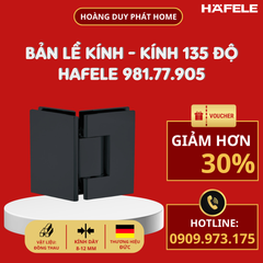 Bản lề Kính - Kính 135 độ màu đen Hafele 981.77.905