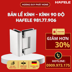 Bản lề Kính - Kính 90 độ Chrome bóng Hafele 981.77.906