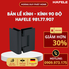 Bản lề Kính - Kính 90° màu đen Hafele 981.77.907