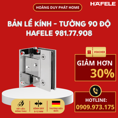 Bản lề kính - kính 90 độ màu Chrome bóng Hafele 981.77.908