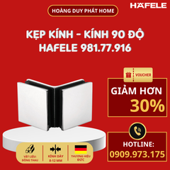 Kẹp Kính - Kính 90 độ Chrome bóng Hafele 981.77.916