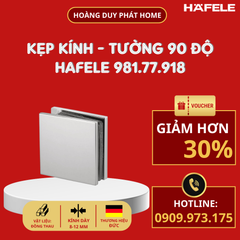 Kẹp Tường - Kính 90 độ Chrome bóng Hafele 981.77.918