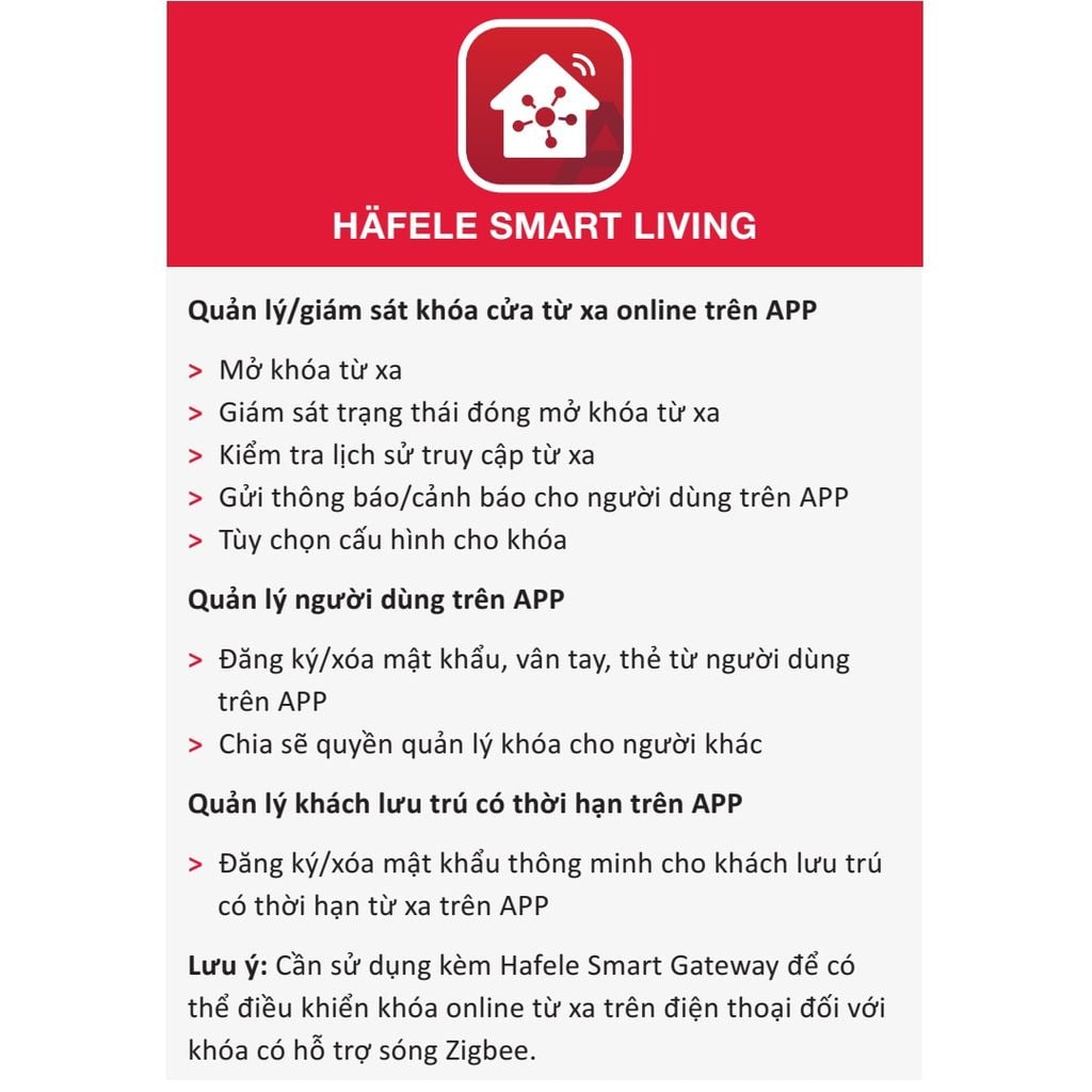 Khóa vân tay Hafele DL7600 màu đồng bóng 912.20.231