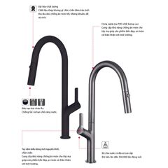 Vòi rửa chén Hafele HT25-SH1F449 Chrome mờ 570.85.045