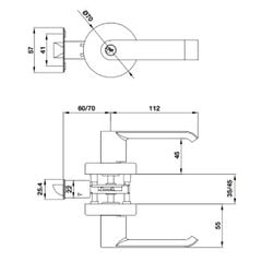 Khoá tròn gạt vệ sinh DIY Hafele 499.63.971