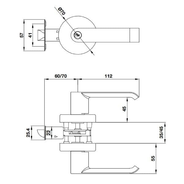 Khoá tròn gạt DIY Hafele 499.63.970