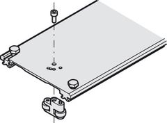 Thanh kết nối phía trên nóc tủ cho 2 cánh cửa khi xếp, có thể điều chỉnh dài 650 mm Hafele 408.30.093