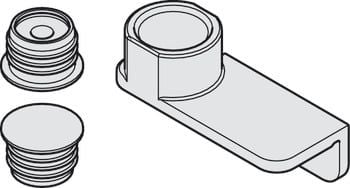 Giữ cửa nam châm cho cửa phẳng lắp trần hoặc từ bề mặt, có kèm dụng cụ khoan Hafele 408.30.229