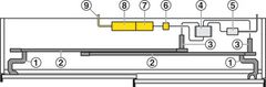 Bộ điều khiển trượt bằng điện cho cửa trượt 2 cánh thẳng rộng 1600-2400 mm Hafele 402.35.020