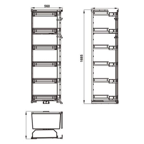 Tủ đồ khô Hafele 450mm 548.65.842