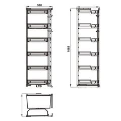 Tủ đồ khô Hafele 450mm 548.65.842