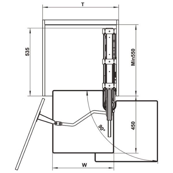 Tủ đồ khô Hafele 600mm H2020mm 595.82.815