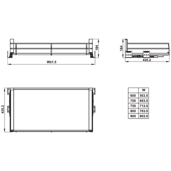 Giá xoong nồi Hafele 600mm 549.08.864