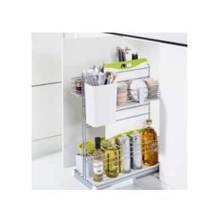Bộ rổ kéo để gia vị cho cửa bản lề màu đen 400mm 545.13.971