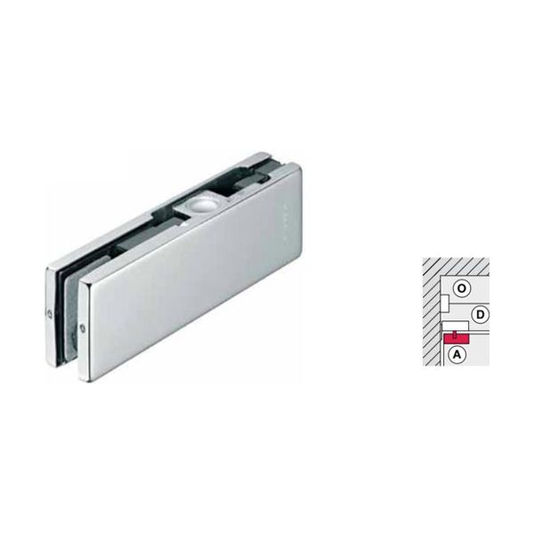 Kẹp kính trên Inox bóng 981.00.011