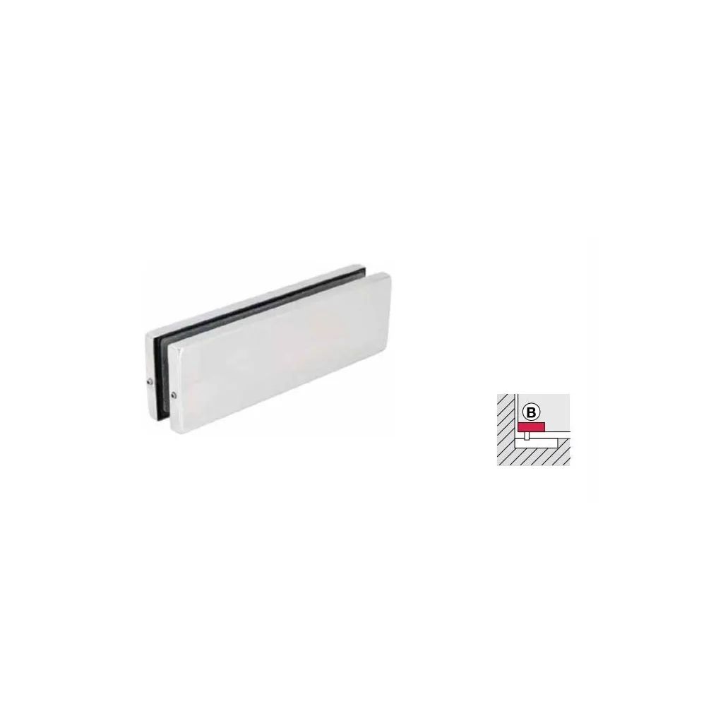 Kẹp kính dưới Hafele inox mờ 981.50.010