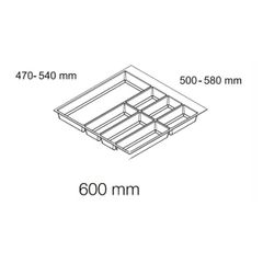 Khay chia muỗng nĩa Hafele 600mm Màu trắng 556.52.746