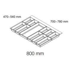 Khay chia muỗng nĩa Hafele 800mm Màu trắng 556.52.748