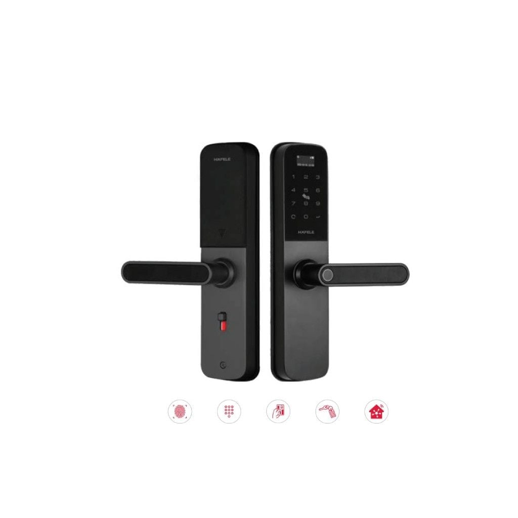 Khoá vân tay Hafele DL6100 912.20.582 (mã số, thẻ từ, chìa cơ, vân tay, kết nối App)