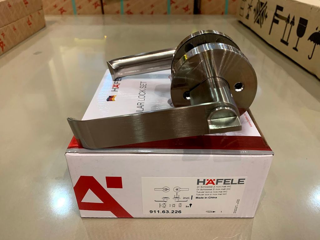 Khóa tay nắm gạt Häfele cửa phòng vệ sinh 911.63.226