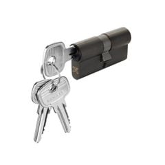 Ruột khóa Hafele 2 đầu chìa màu đen 63mm 916.08.280
