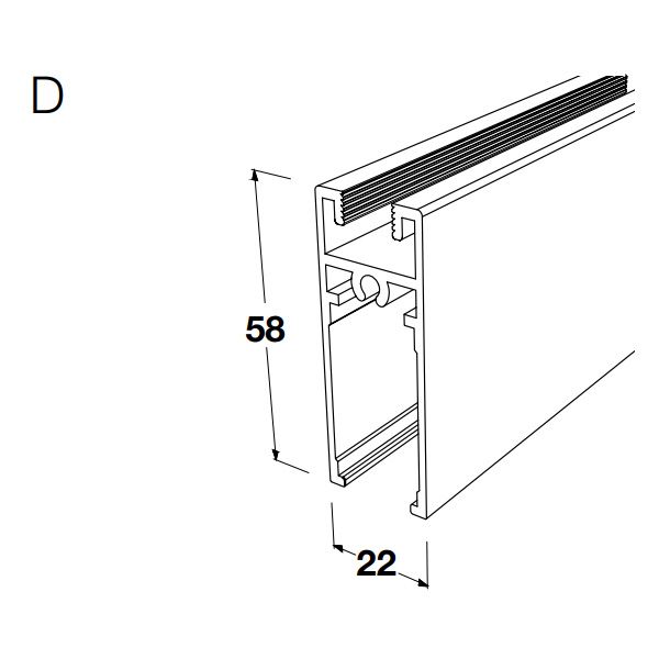 Khung dưới 6000mm màu bạc 403.61.960