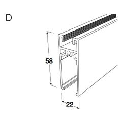 Khung dưới 6000mm màu bạc 403.61.960
