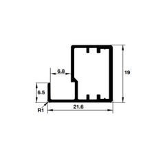 Khung nhôm kính Hafele màu đen 563.58.303