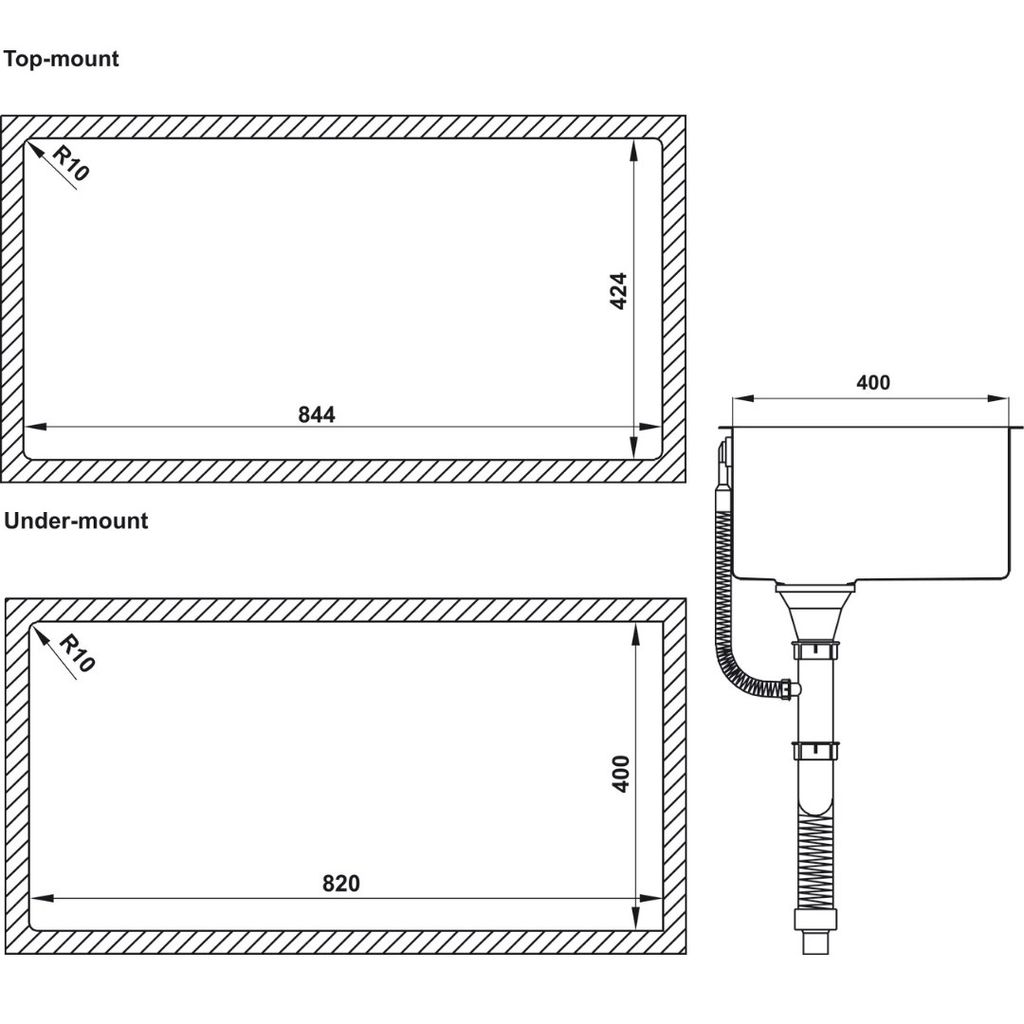 Chậu rửa chén Hafele 860mm HS21-SSN2S90 567.96.310