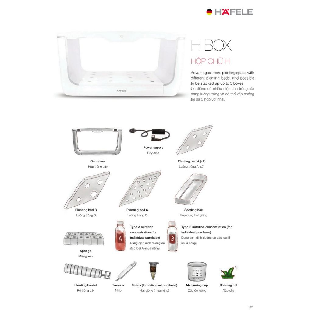 Hộp trồng cây EasyGrow Home Box 539.76.990