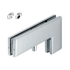 Kẹp kính L Hafele màu inox bóng 981.00.663