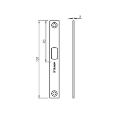 Bas tường cho cửa mở xoay Hafele 981.59.040