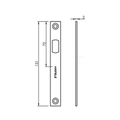 Bas tường cho cửa mở trượt Hafele 981.59.070