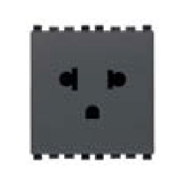 Ổ cắm 250V~, chuẩn châu Âu - Mỹ màu đen 985.56.075