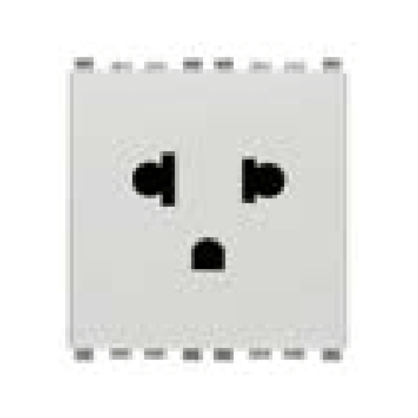 Ổ cắm 250V~, chuẩn châu Âu - Mỹ màu bạc 985.56.076