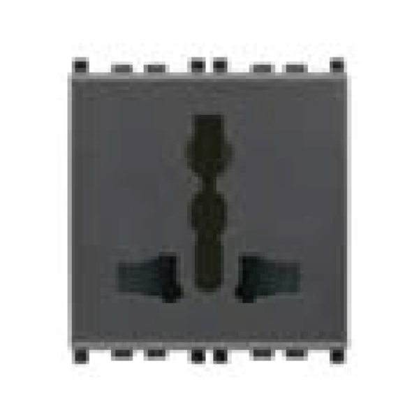 Ổ cắm 250V~, đa tiêu chuẩn màu đen 985.56.079