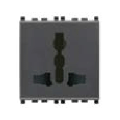 Ổ cắm 250V~, đa tiêu chuẩn màu đen 985.56.079