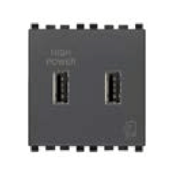 Cổng sạc USB A, USB C màu đen 985.56.087
